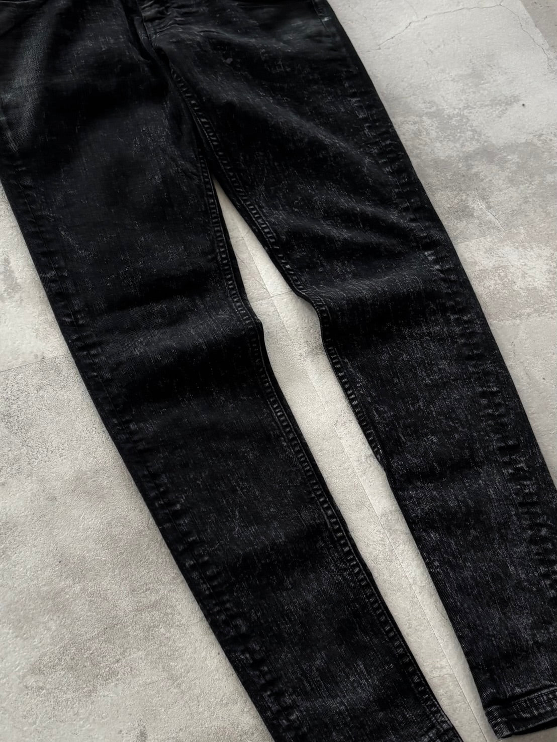 JUST CAVALLI BLACK VENOM COATED SKINNY DENIM