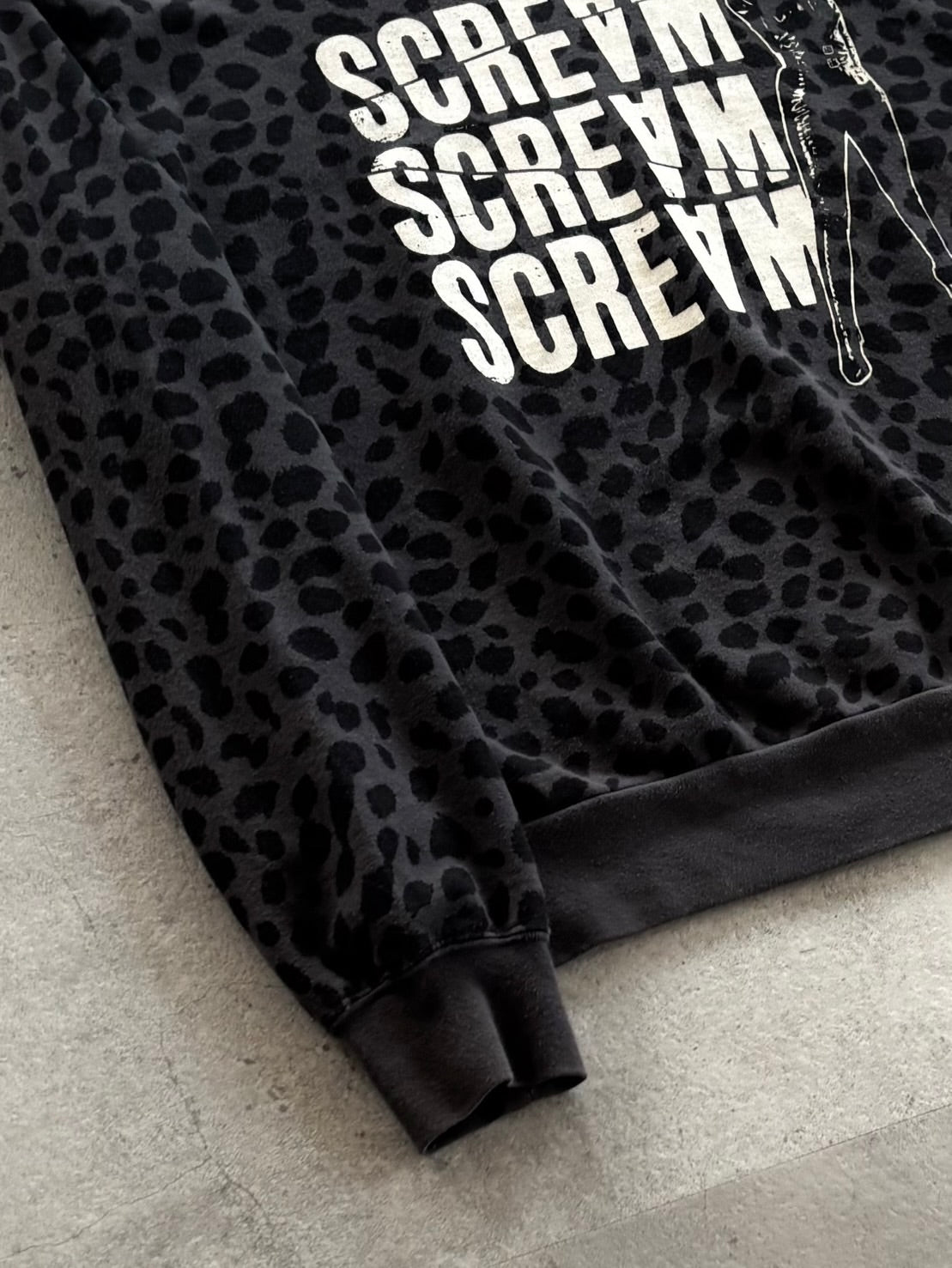 HYSTERIC GLAMOUR scream leopard crewneck