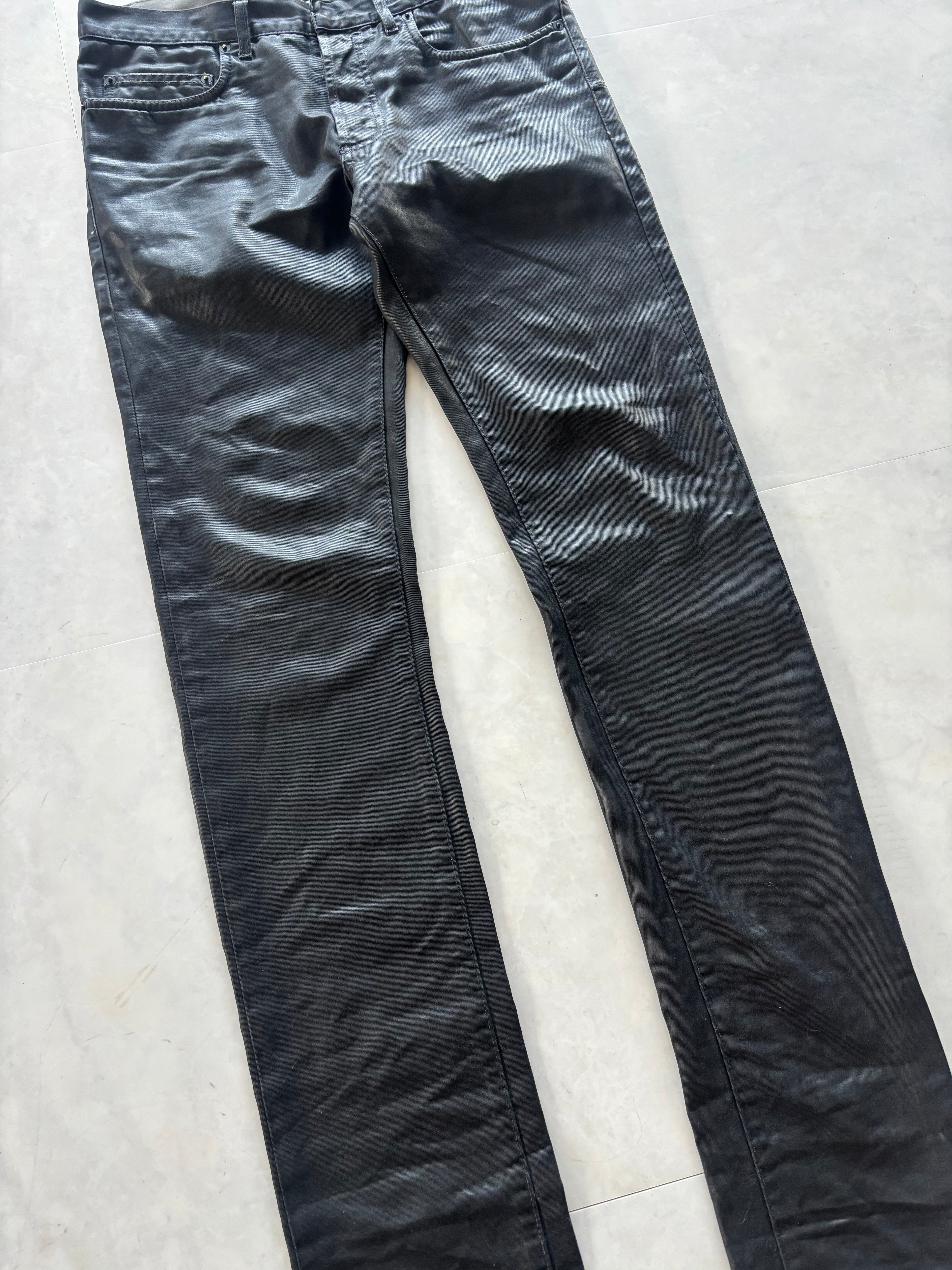 DIOR HOMME Wax Coating Straight Jeans