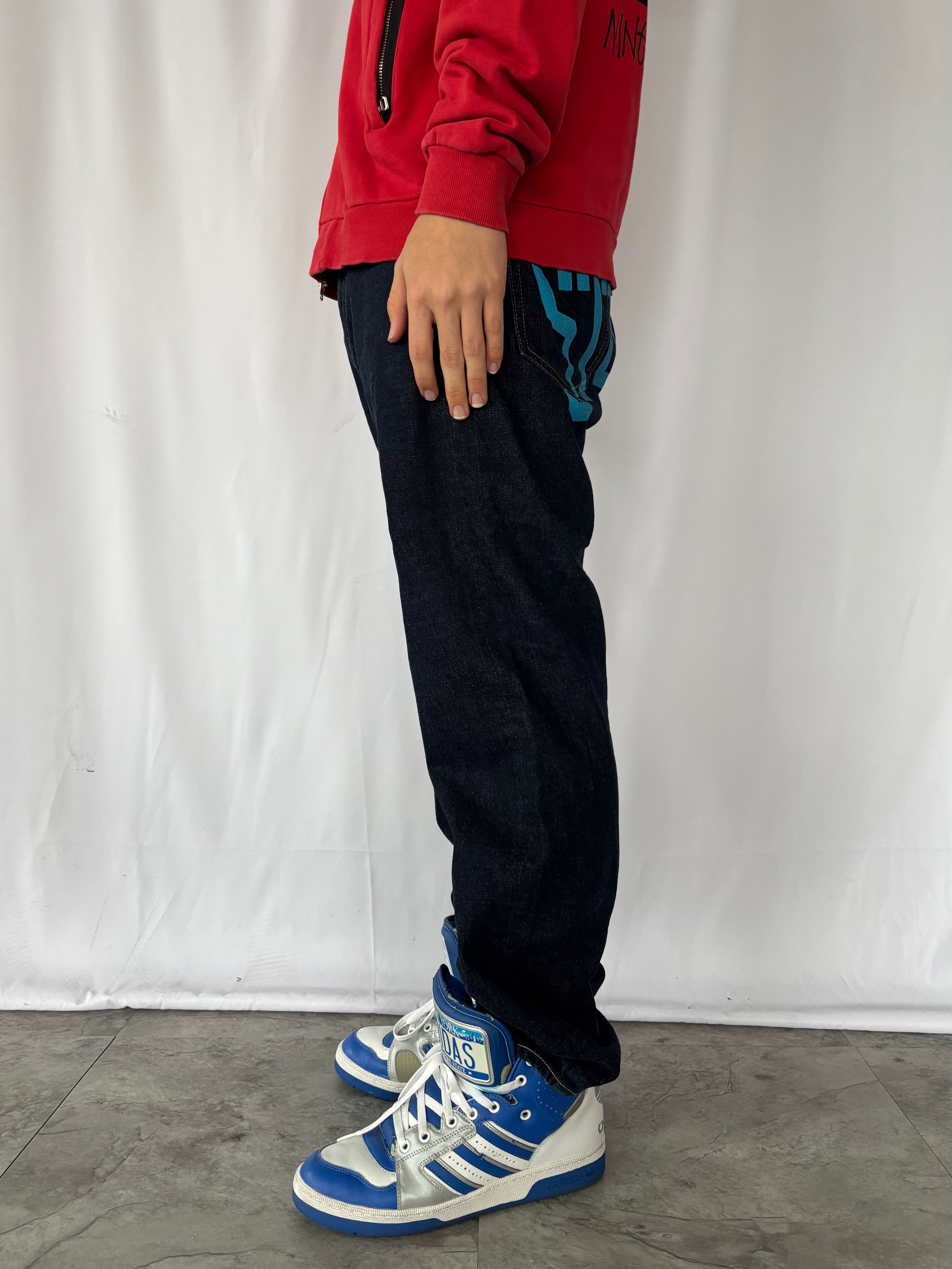 STUSSY Back Paint Logo Jeans
