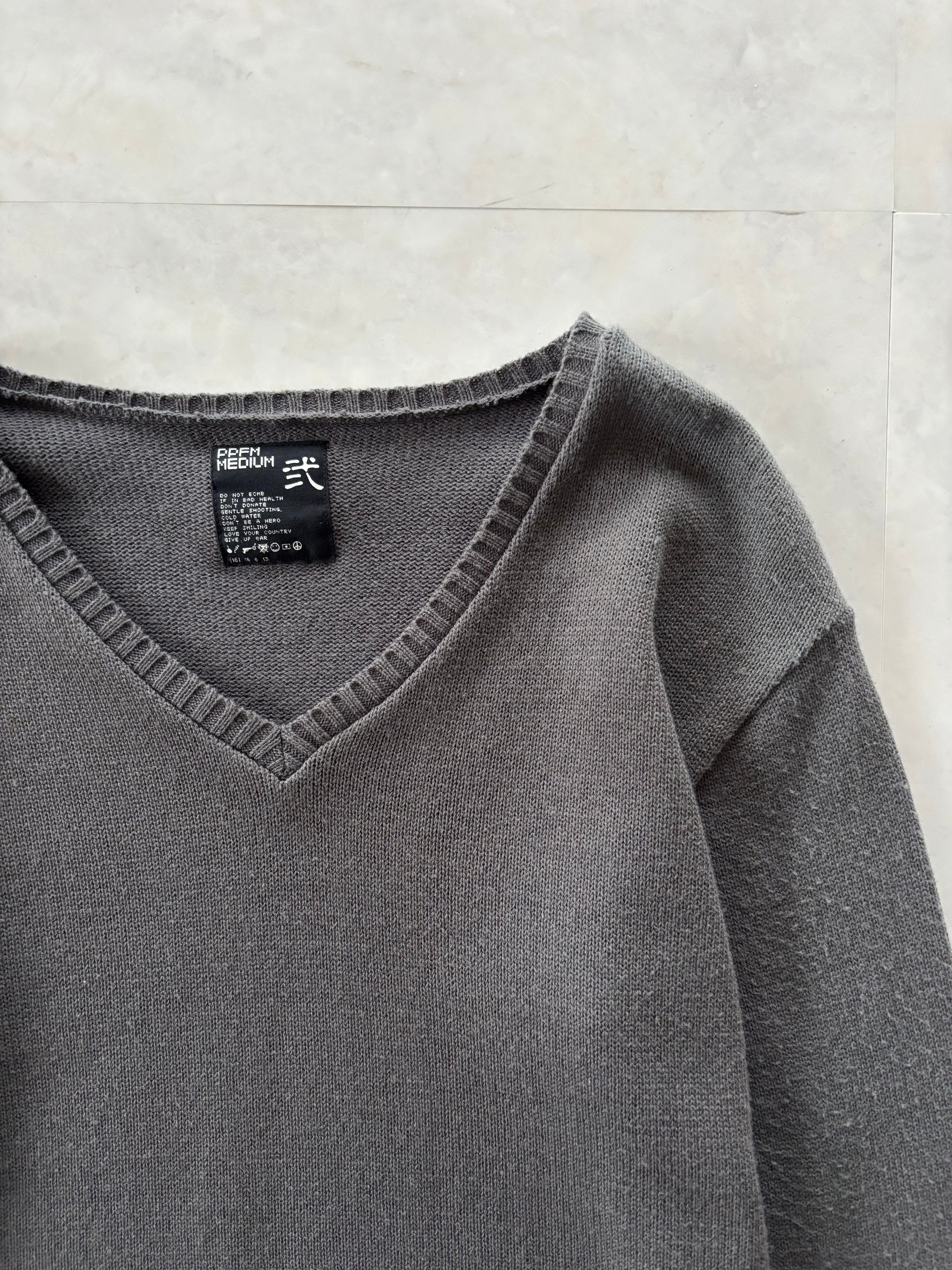 PPFM Skull Nordic V-Neck Knit