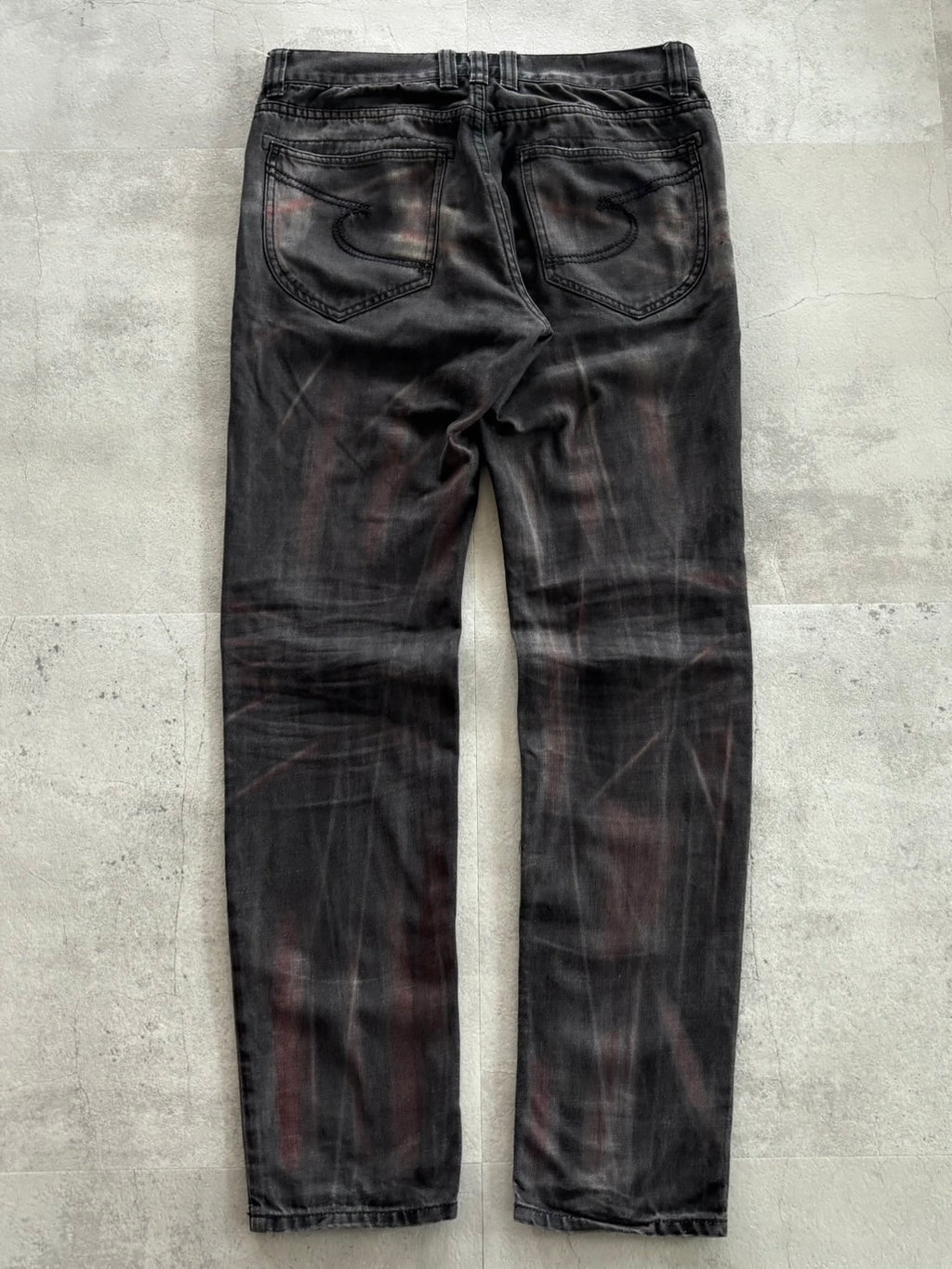 Semantic Design Distressed Art Denim