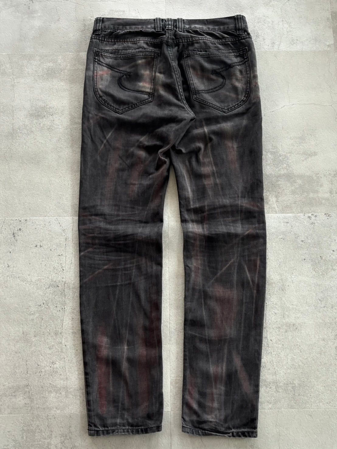 Semantic Design Distressed Art Denim