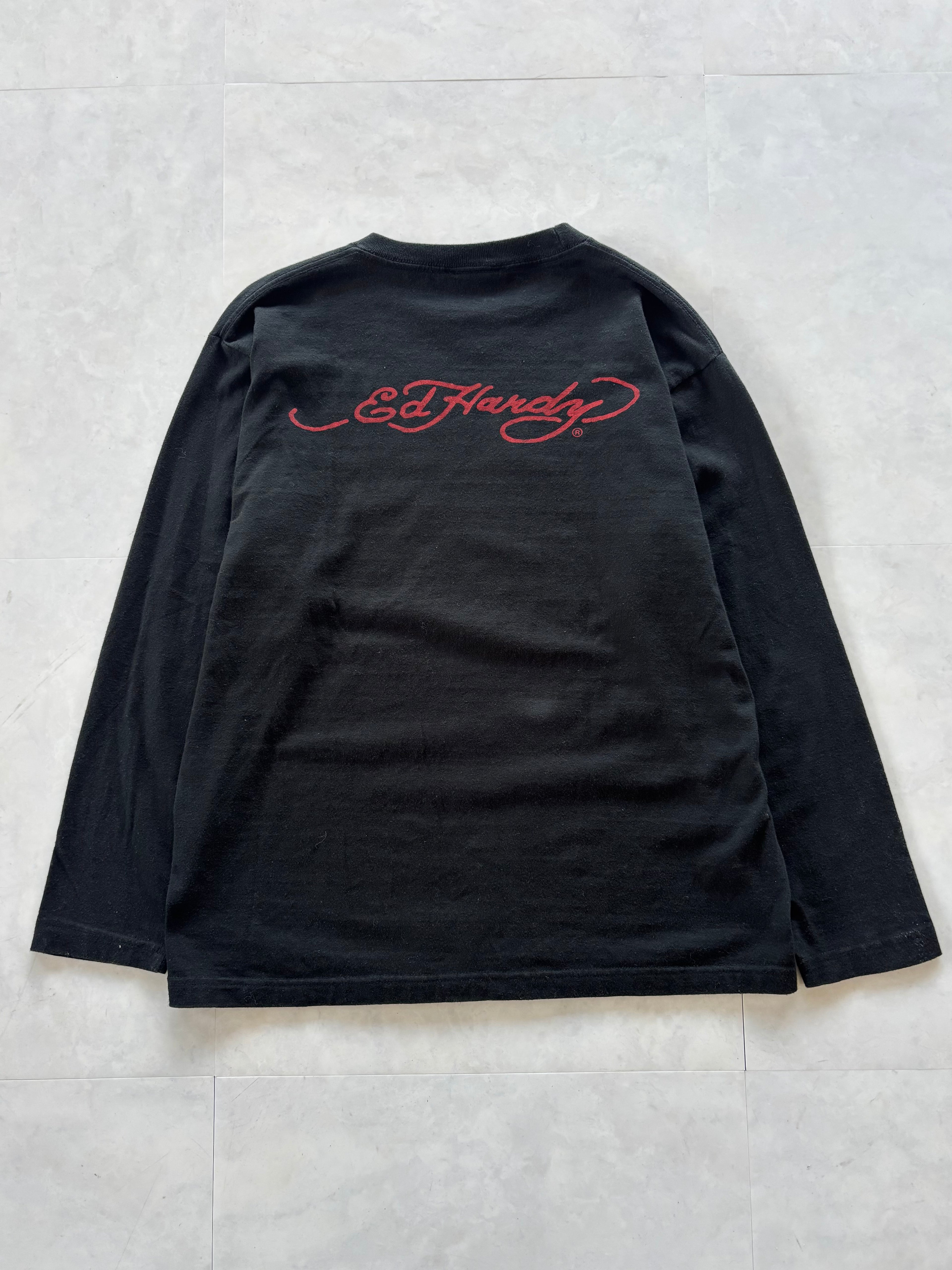ED HARDY Love Kills Slowly Skull Long Sleeve Tee