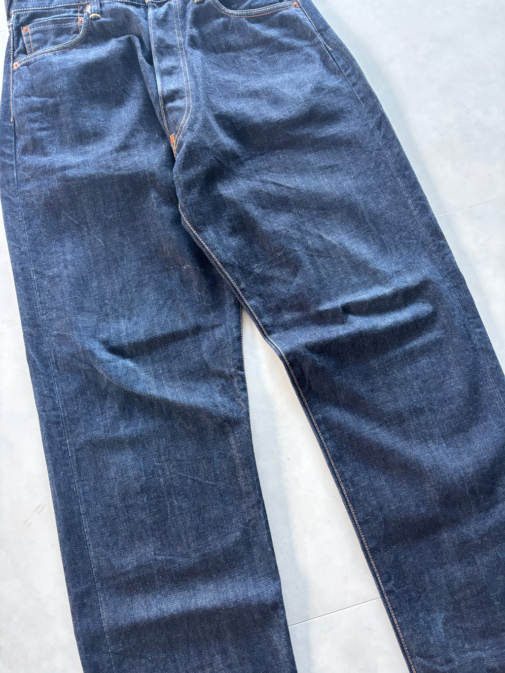 EVISU Big Kamome Painted Straight Jeans