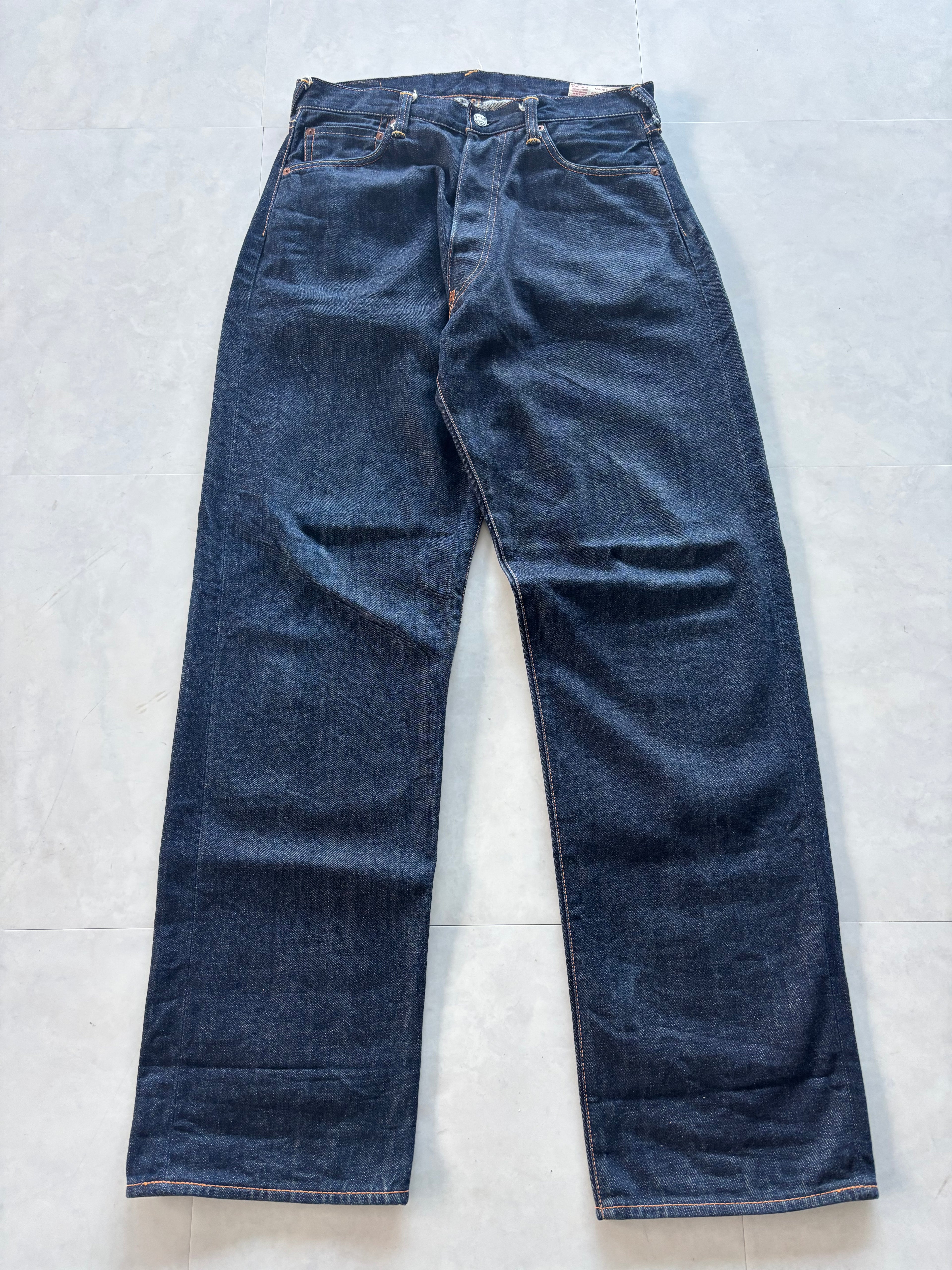 EVISU Big Kamome Painted Straight Jeans